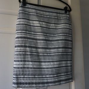 Loft Embroidered Pencil Skirt